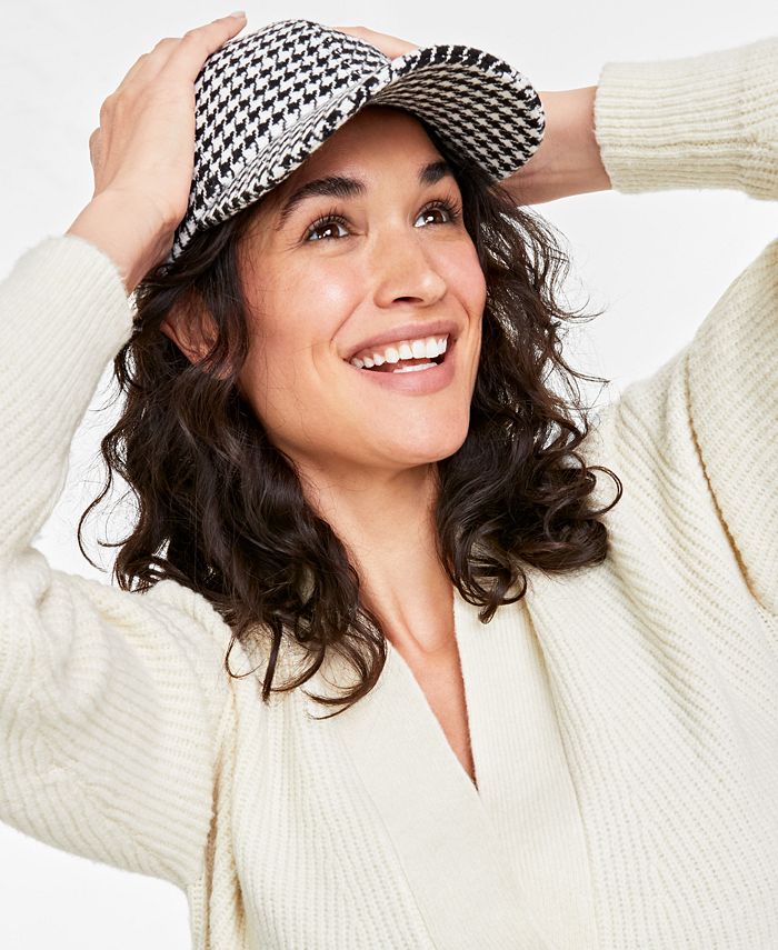 Women's houndstooth hat on sale