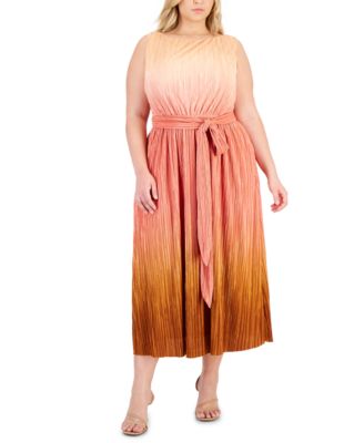 Anne Klein - Plus Size Ombr&eacute; Sleeveless Midi Dress