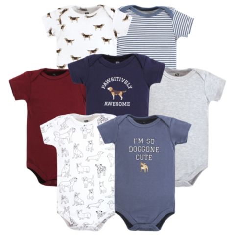 Детские хлопковые боди Hudson Baby, набор из 7 шт, цвет: Boy Dogs