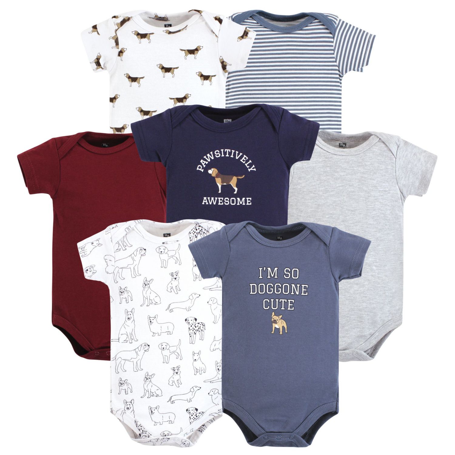 Baby Boys Hudson 7-Pack Cotton Onesies