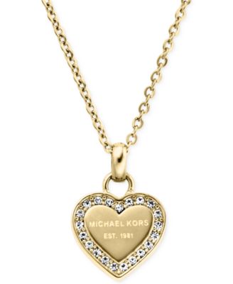 Michael Kors - Crystal Heart Pendant Necklace