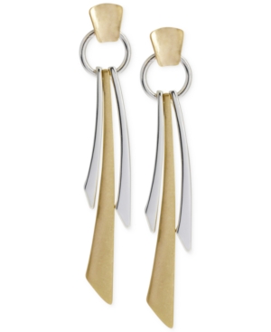 image of Robert Lee Morris Soho Two-Tone Geometric Linear Earrings