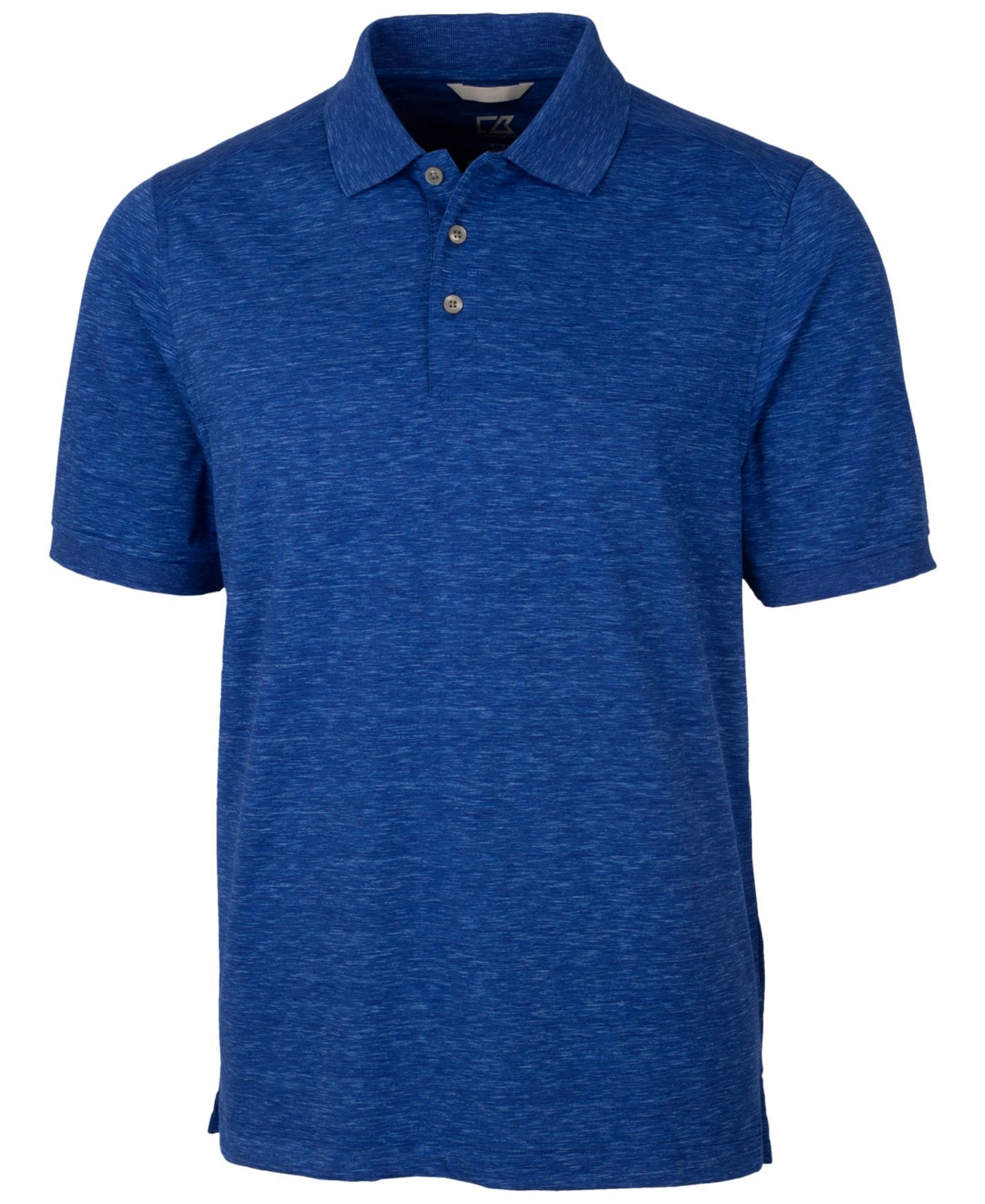 Advantage Tri-Blend Space Dye Men's Big and Tall Polo Shirt - Open Blue