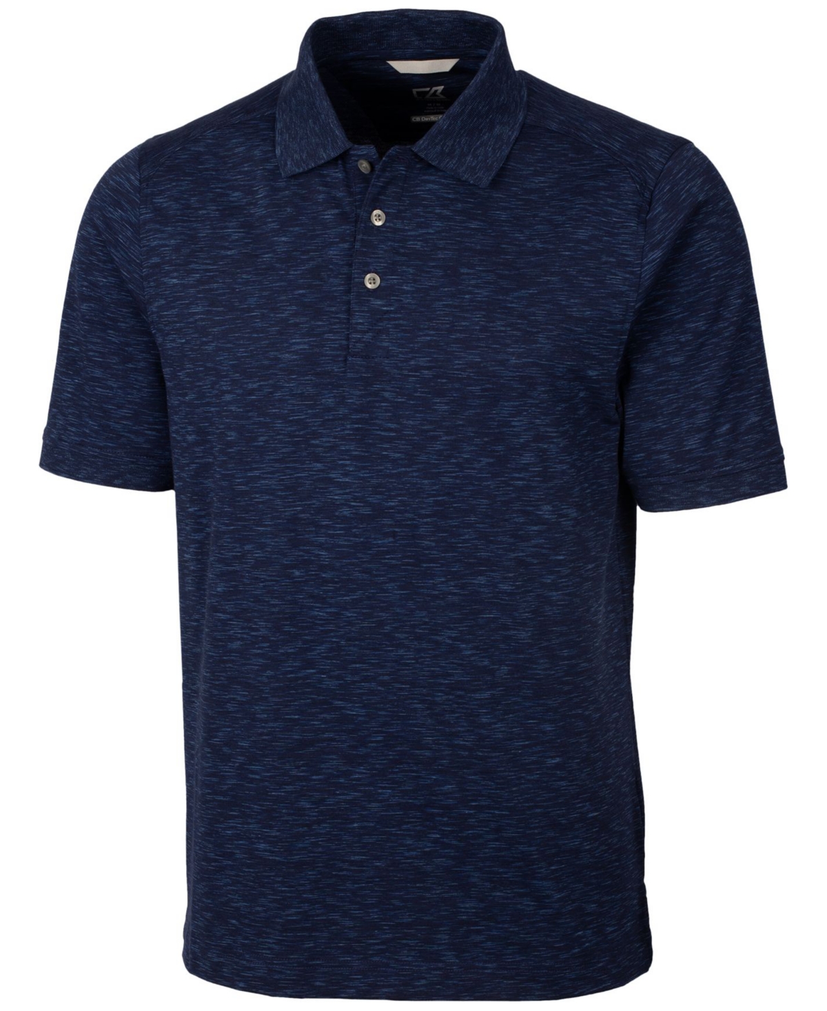 Advantage Tri-Blend Space Dye Men's Big and Tall Polo Shirt - Open Blue