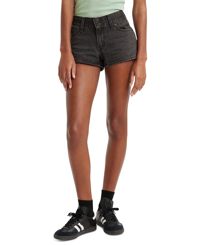 Levi s Women s Distressed Frayed Hem Super Low Denim Shorts Macy s