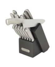 Wolfgang Puck 6-Piece Fully-Forged Stainless Steel Knife Set with Knife  Block; Carbon Stainless Steel Blades and Ergonomic Handles; Blonde Wood  Block