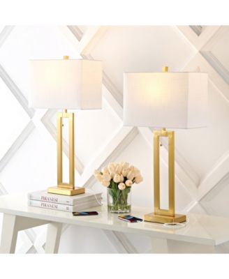 Sabrina 28.5" Vintage-inspired Industrial Iron LED Table Lamp with Pull-Chain and USB Charging Port, Set of 2