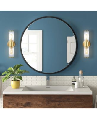 Quinn 15.5" 2-Light Mid-Century Modern Iron, Acrylic LED Sconce