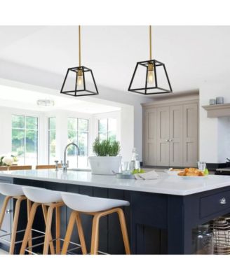 Girard 9.25" 1-Light Farmhouse Industrial Iron LED Pendant