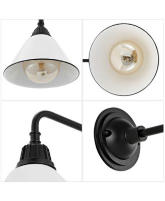 Croydon 9.63" 1-Light Farmhouse Industrial Indoor, Outdoor Iron LED Gooseneck Arm Outdoor Sconce