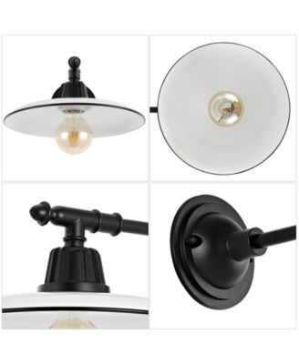 Bonner 12" 1-Light Farmhouse Industrial Indoor, Outdoor Iron LED Victorian Arm Outdoor Sconce