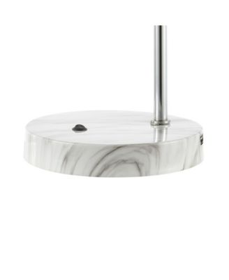 Ada 20" Industrial Contemporary Iron, Glass LED Task Lamp with USB Charging Port