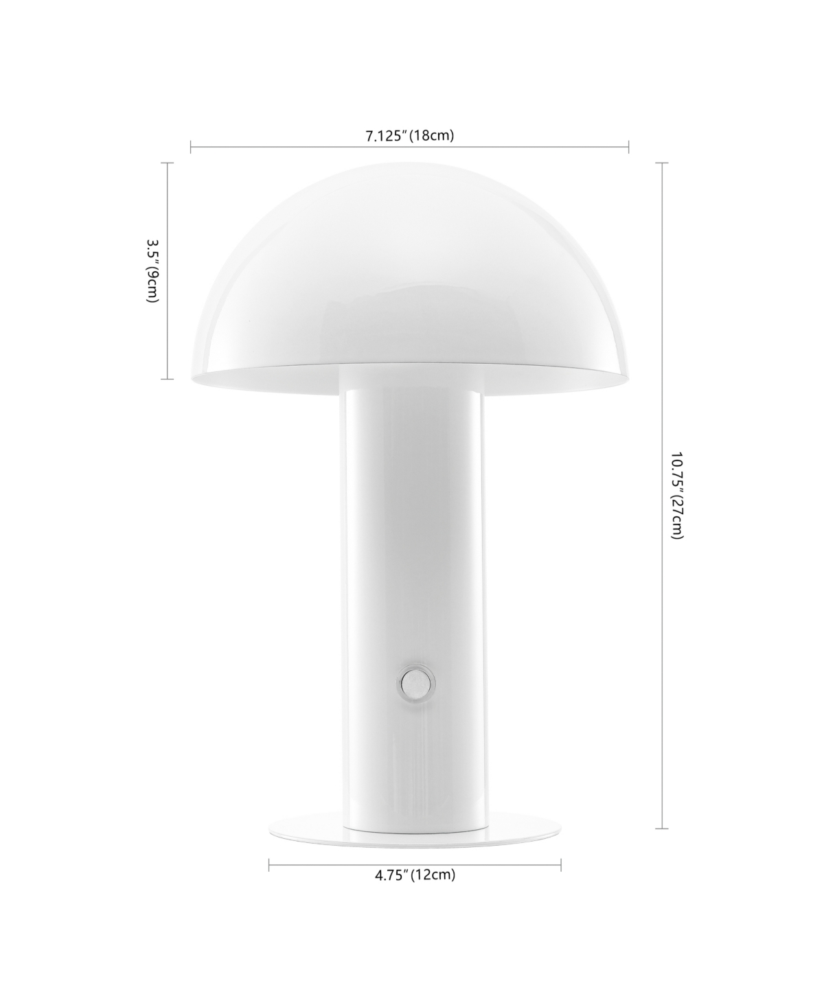 Boletus Contemporary Bohemian Rechargeable, Cordless Iron Integrated Led Mushroom Table Lamp