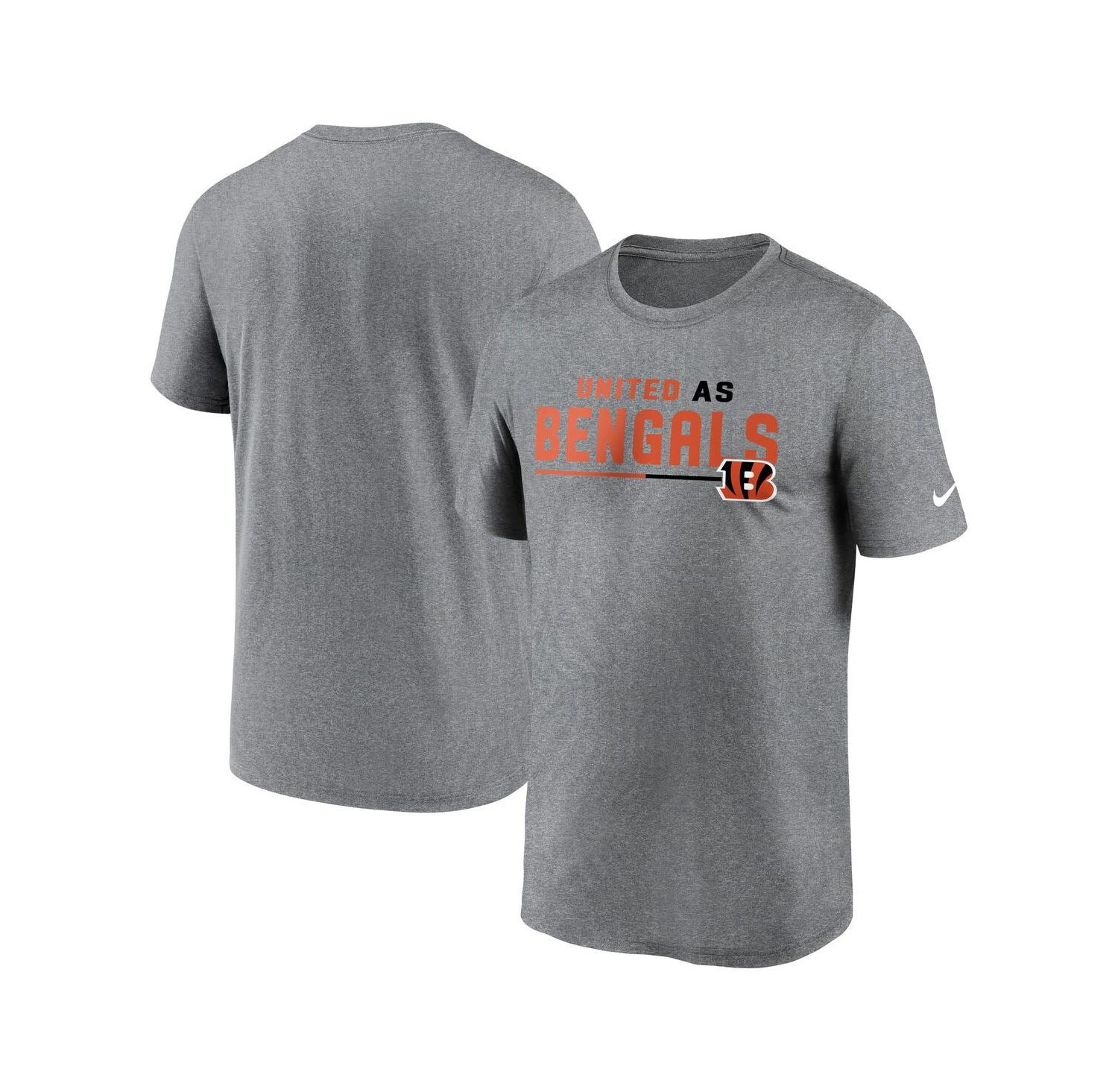 Men's Heather Gray Cincinnati Bengals Legend Team Shoutout Performance T-shirt
