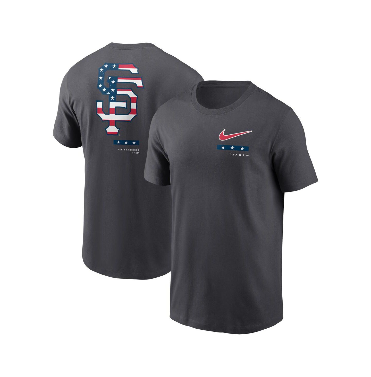 Мужская футболка Nike Anthracite San Francisco Giants Americana — фото 1