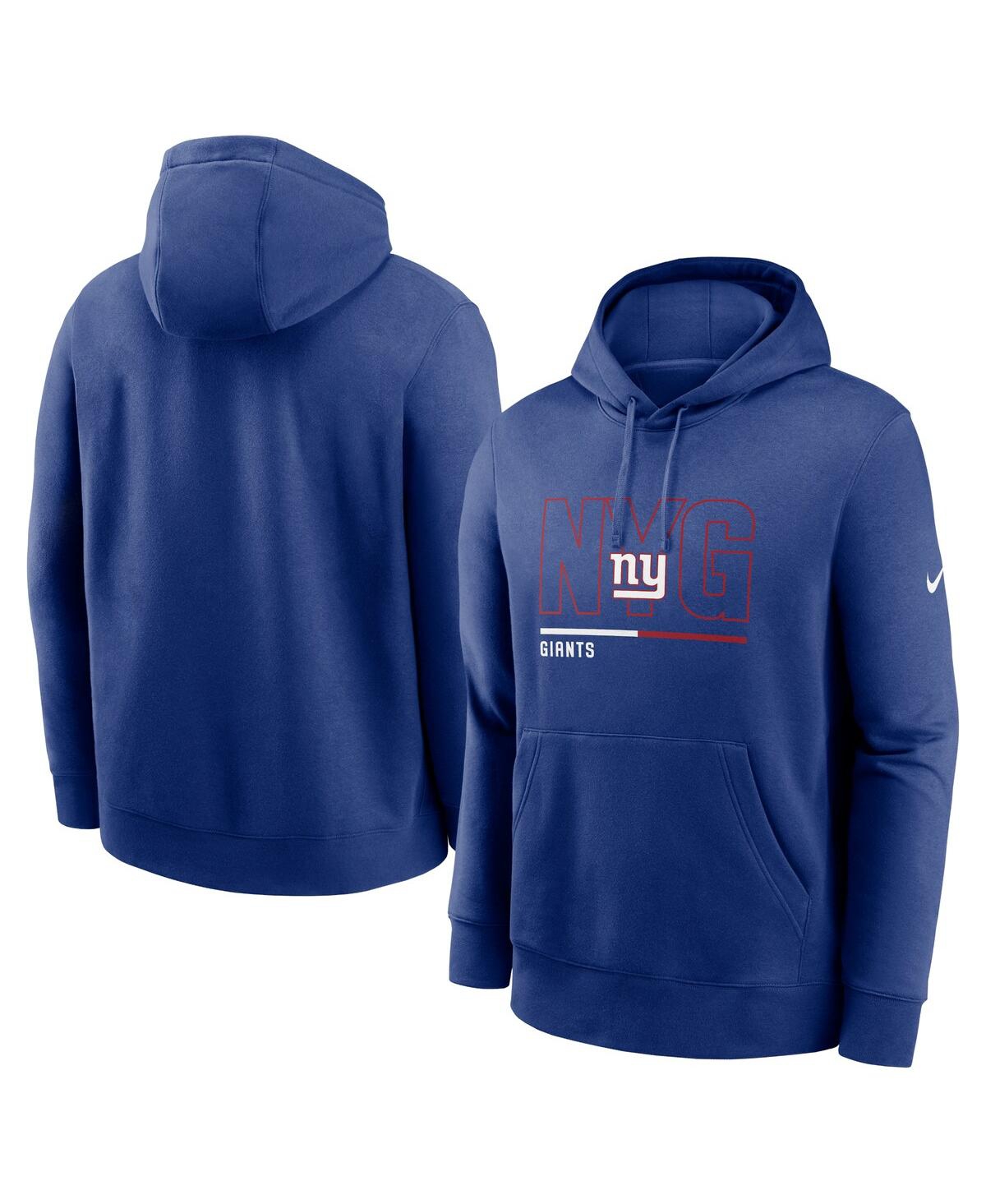 Men's NikeNew York Giants City Code Club Fleece Pullover Hoodie - Royal