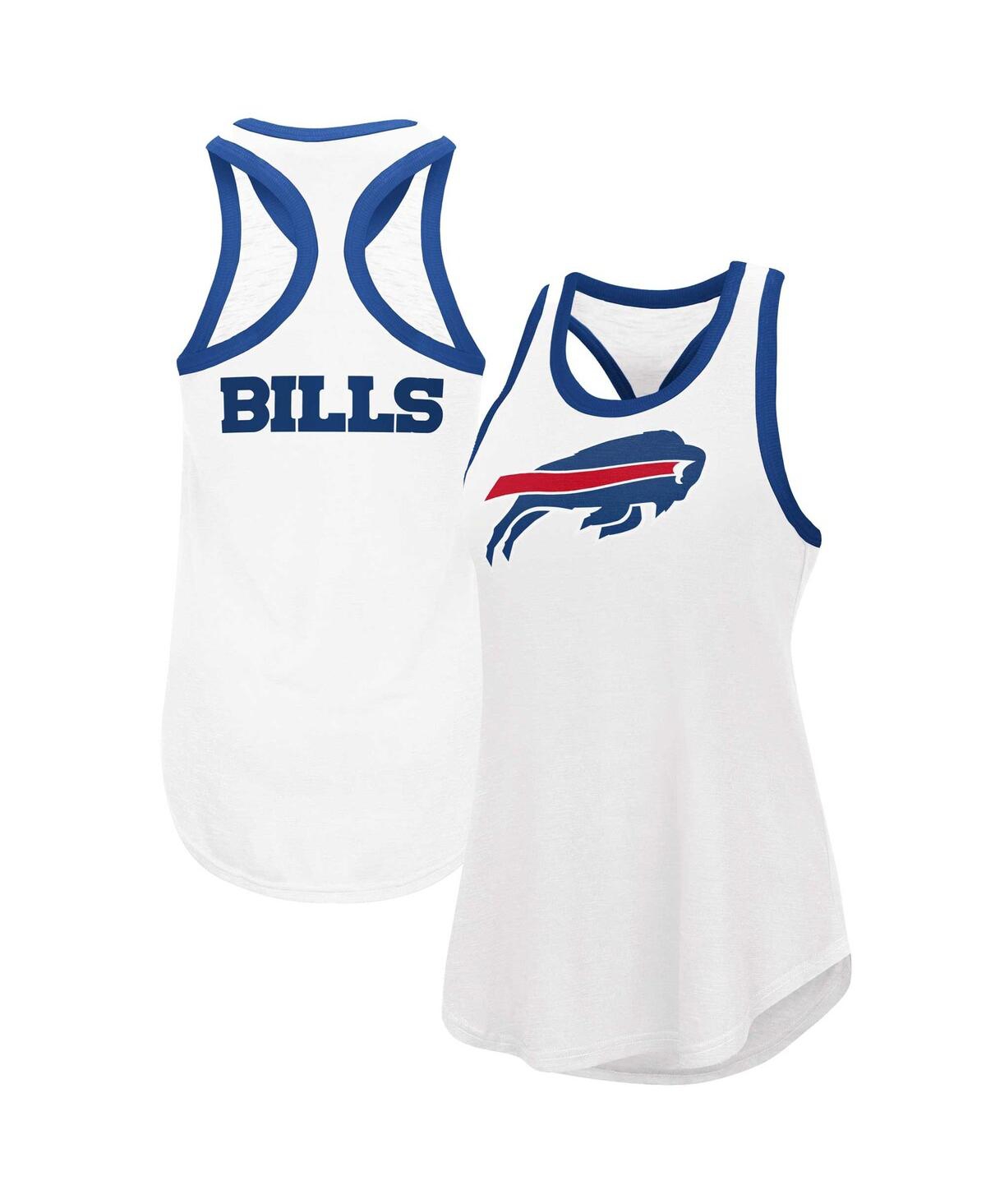 Shop G-iii 4her By Carl Banks Women's  White Buffalo Bills Tater Tank Top