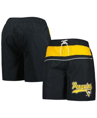 Men's Black Pittsburgh Penguins Freestyle Volley Swim Shorts