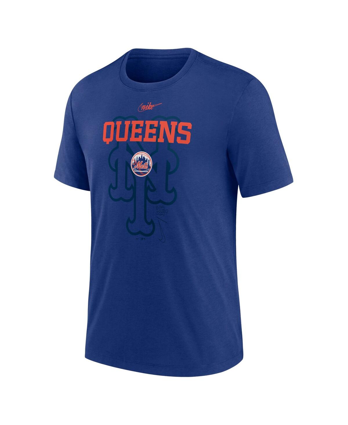 Nike Royal New York Mets Rewind Retro Tri-blend T-shirt In Royal