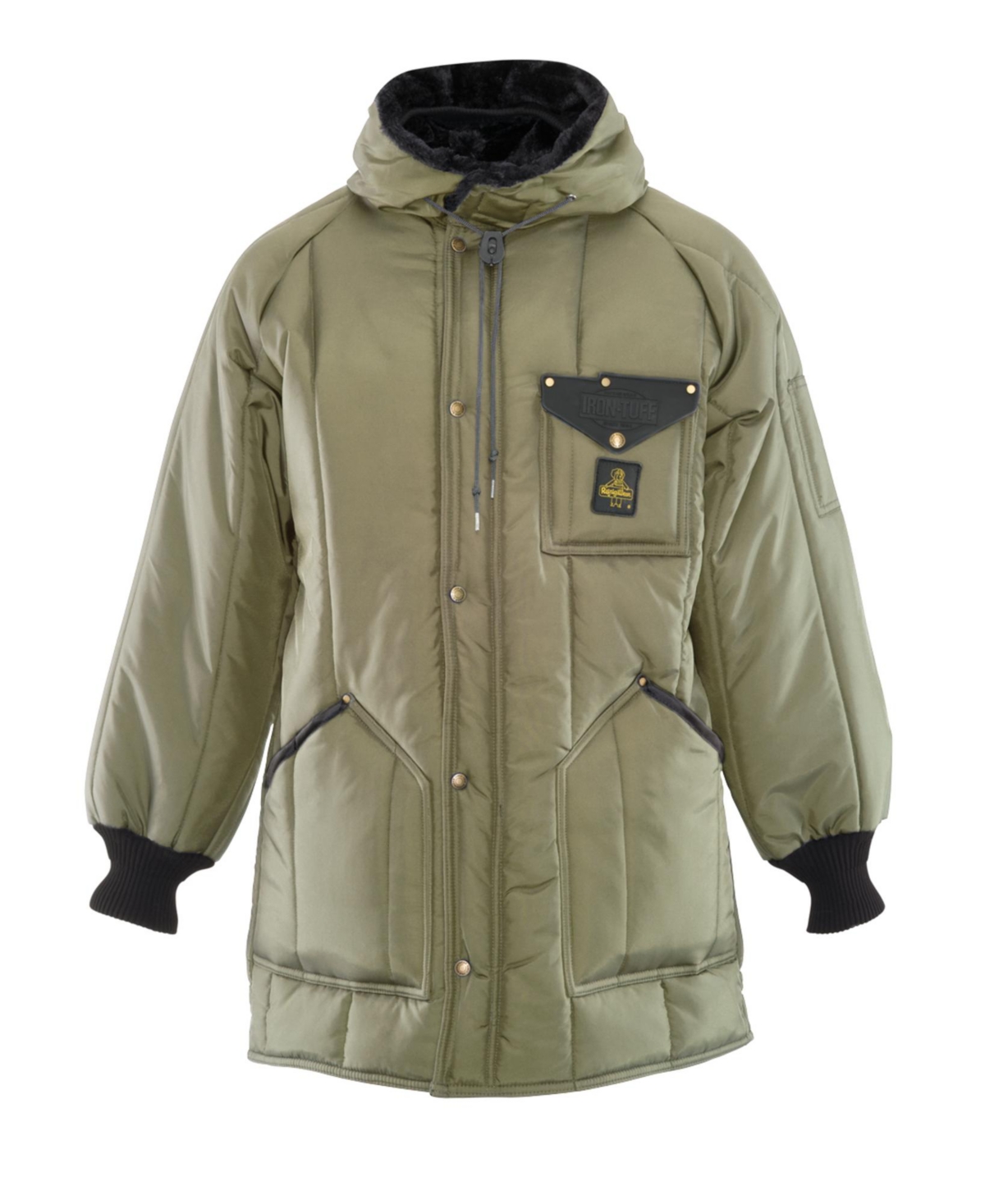 Big & Tall Iron-Tuff Ice Parka with Hood Water-Resistant Insulated Coat - Sage
