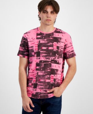 A|X Armani Exchange - Men's Glitch-Print Logo T-Shirt, Created for Macy's