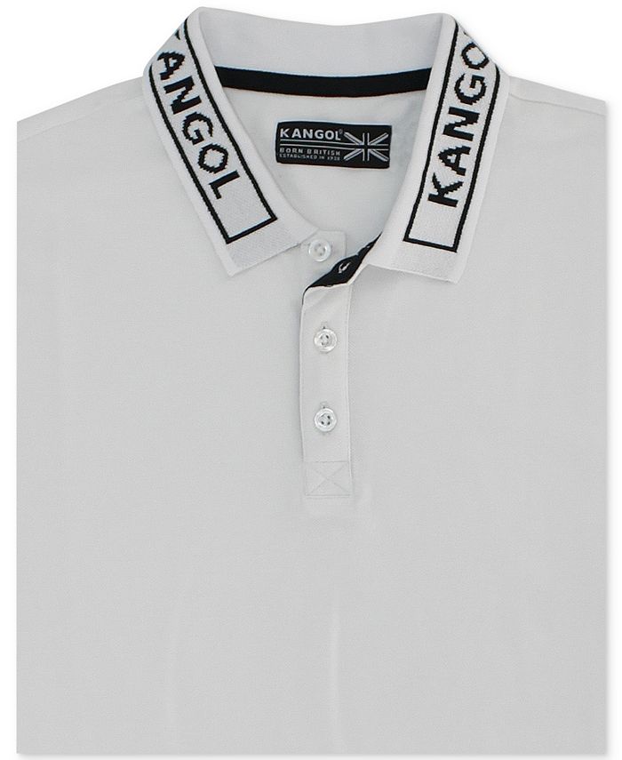Kangol Men's Pique Short Sleeve Button-Placket Polo Shirt - Macy's