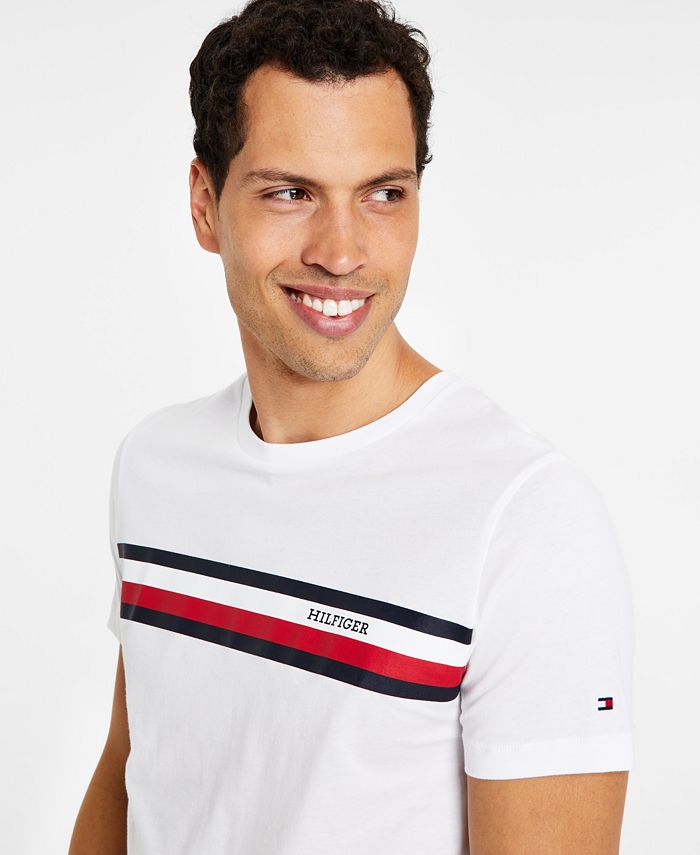 Tommy Hilfiger Men's Monotype Chest Stripe T-Shirt - Macy's