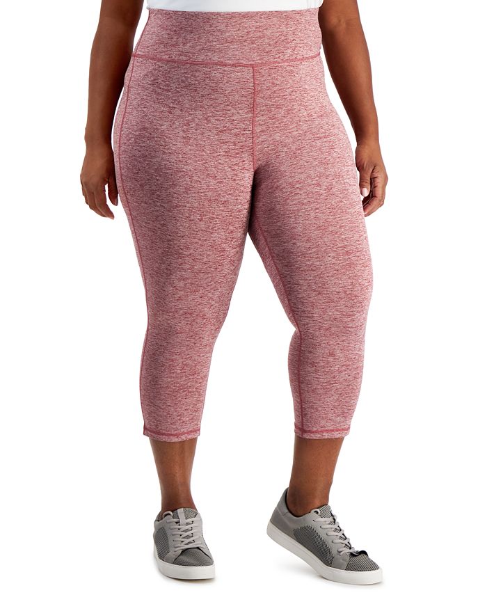 ID Ideology Plus Size Space-Dye Cropped Leggings, Created for