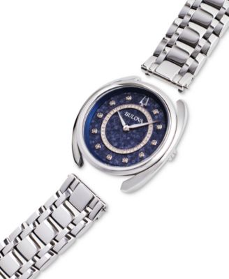 Women's Duality Diamond (1/8 ct. t.w.) Stainless Steel Bracelet Watch Box Set 34mm