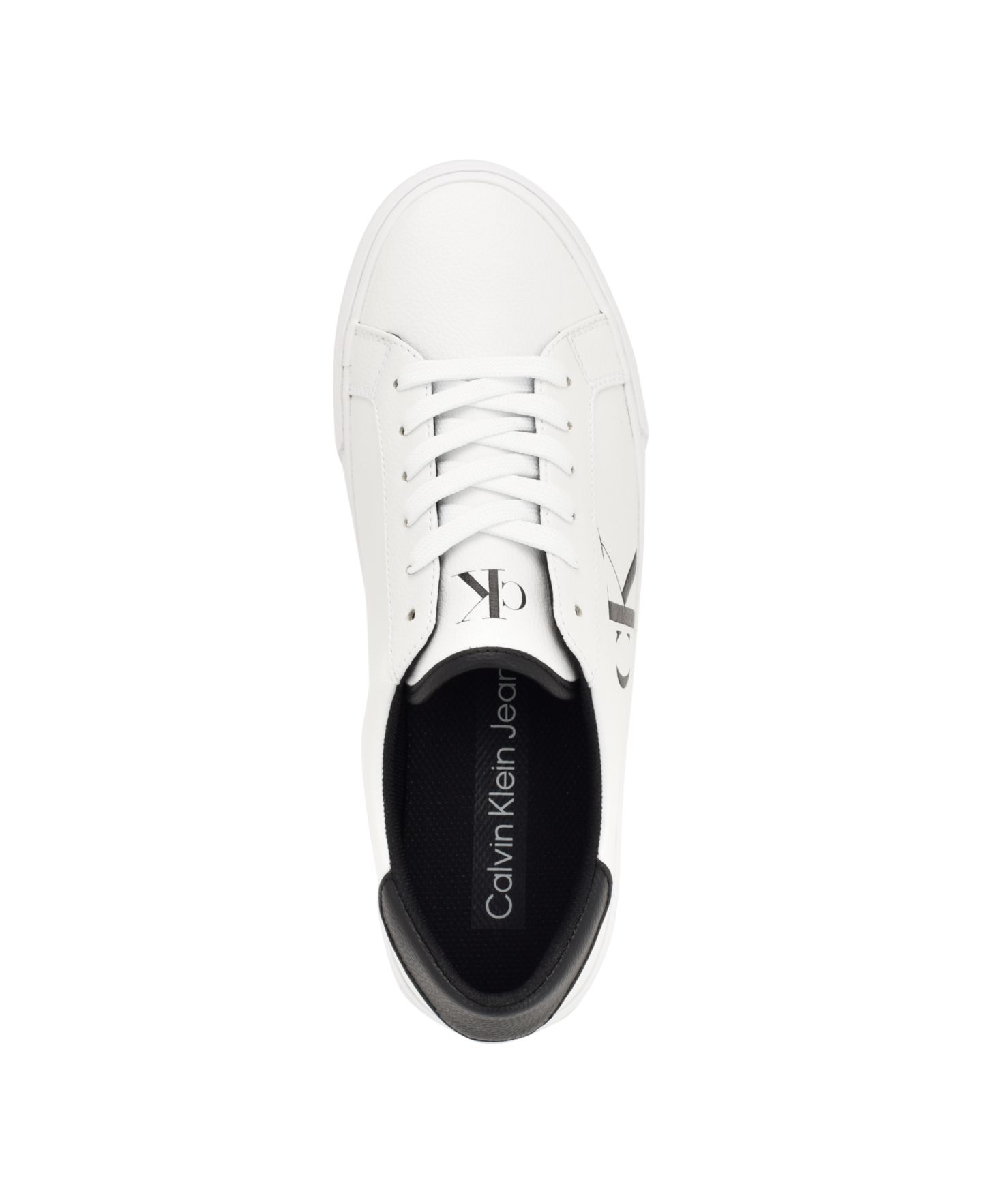Мужские кроссовки Calvin Klein Rex Lace-Up Slip-On, цвет: Белый / Тёмно-синий — фото 4