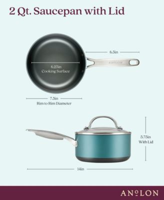Achieve Hard Anodized Nonstick 2 Quart Sauce Pan with Lid