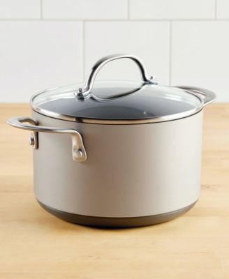 Achieve Hard Anodized Nonstick 4 Quart Saucepot with Lid