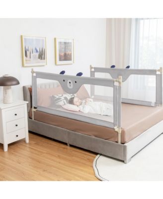 Toddler 69'' Bed Rails Vertical Lifting Bedrail Guard with Lock