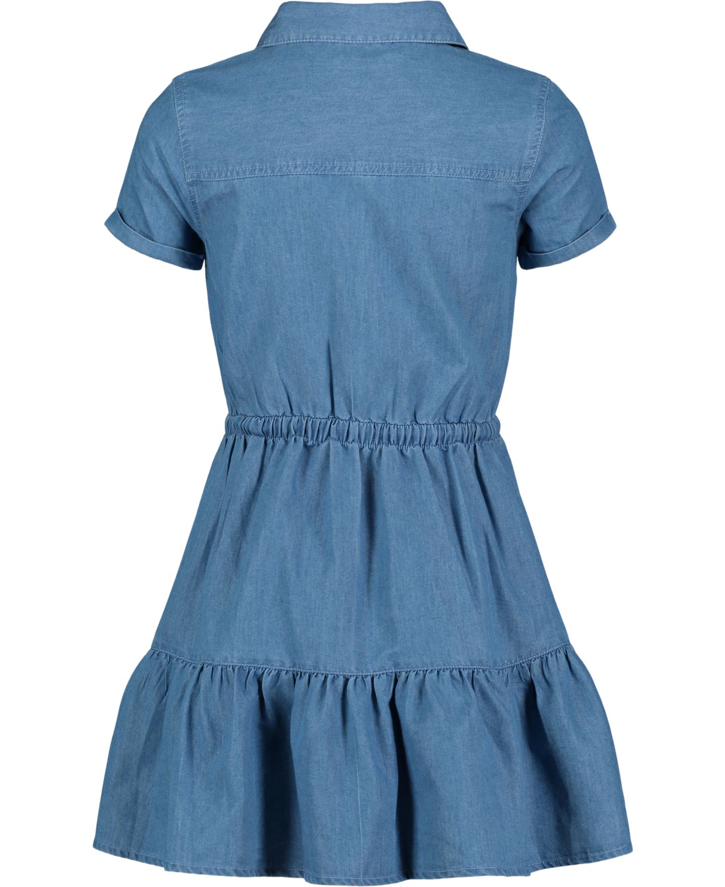 Платье Tommy Hilfiger Lightweight Denim Ruffled Shirtdress для девочек, цвет: Варёный — фото 4