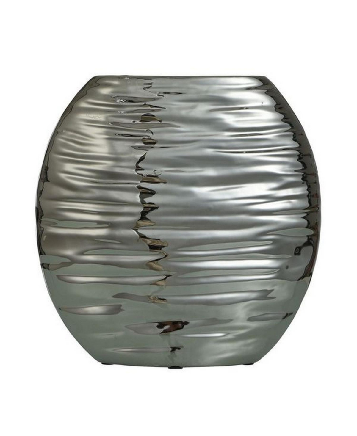 Stylecraft Delphi Vase Metallic Finish On Ceramic, Short In Metallic ...