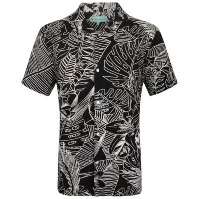 Mens Casual Button-Down Hawaiian Short Sleeve Shirt