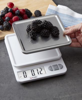 Digital Kitchen Scale with Removable Stainless Tray Set