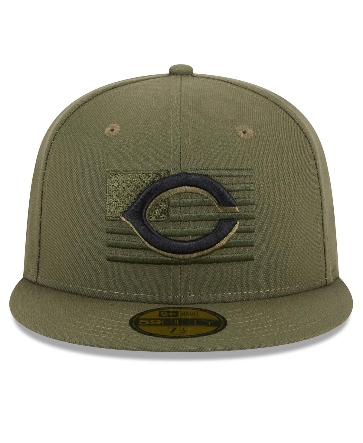Shop New Era Men's  Green Cincinnati Reds 2023 Armed Forces Day On-field 59fifty Fitted Hat