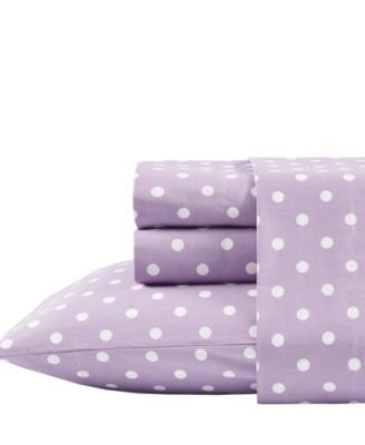 Polka Dot Cotton 4-Pc. Sheet Set, Queen