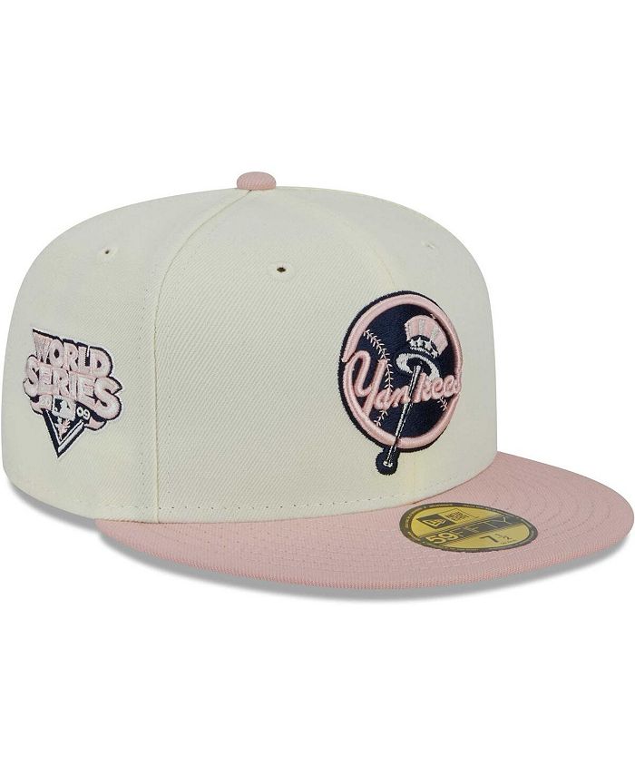 New Era Men's White, Pink New York Yankees Chrome Rogue 59FIFTY Fitted Hat  - Macy's