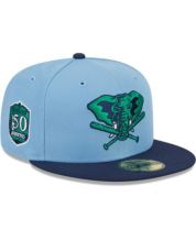 Oakland Athletics Swinging A’s New Era 59FIFTY Fitted Hat (Walnut Green Gray Under BRIM) 8