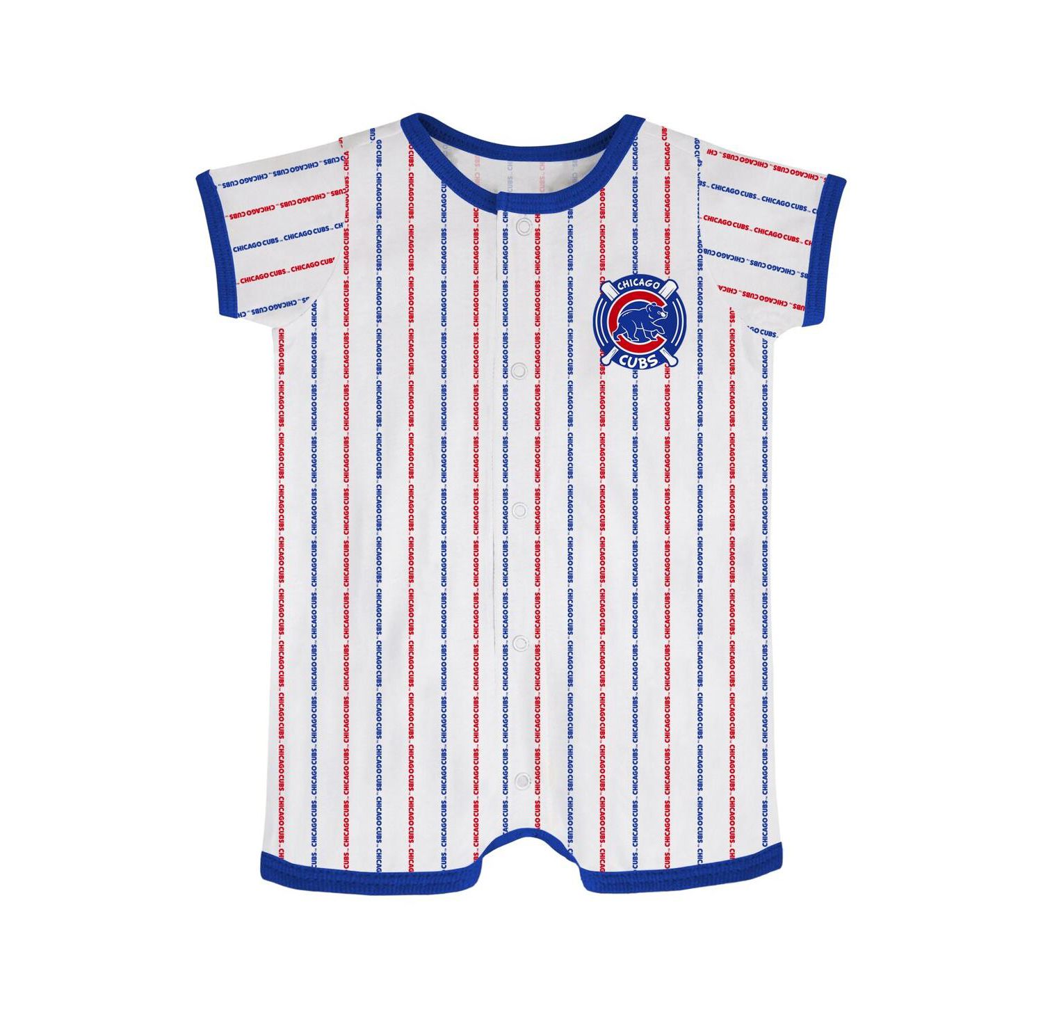 Infant Boys and Girls White Chicago Cubs Ball Hitter Coverall