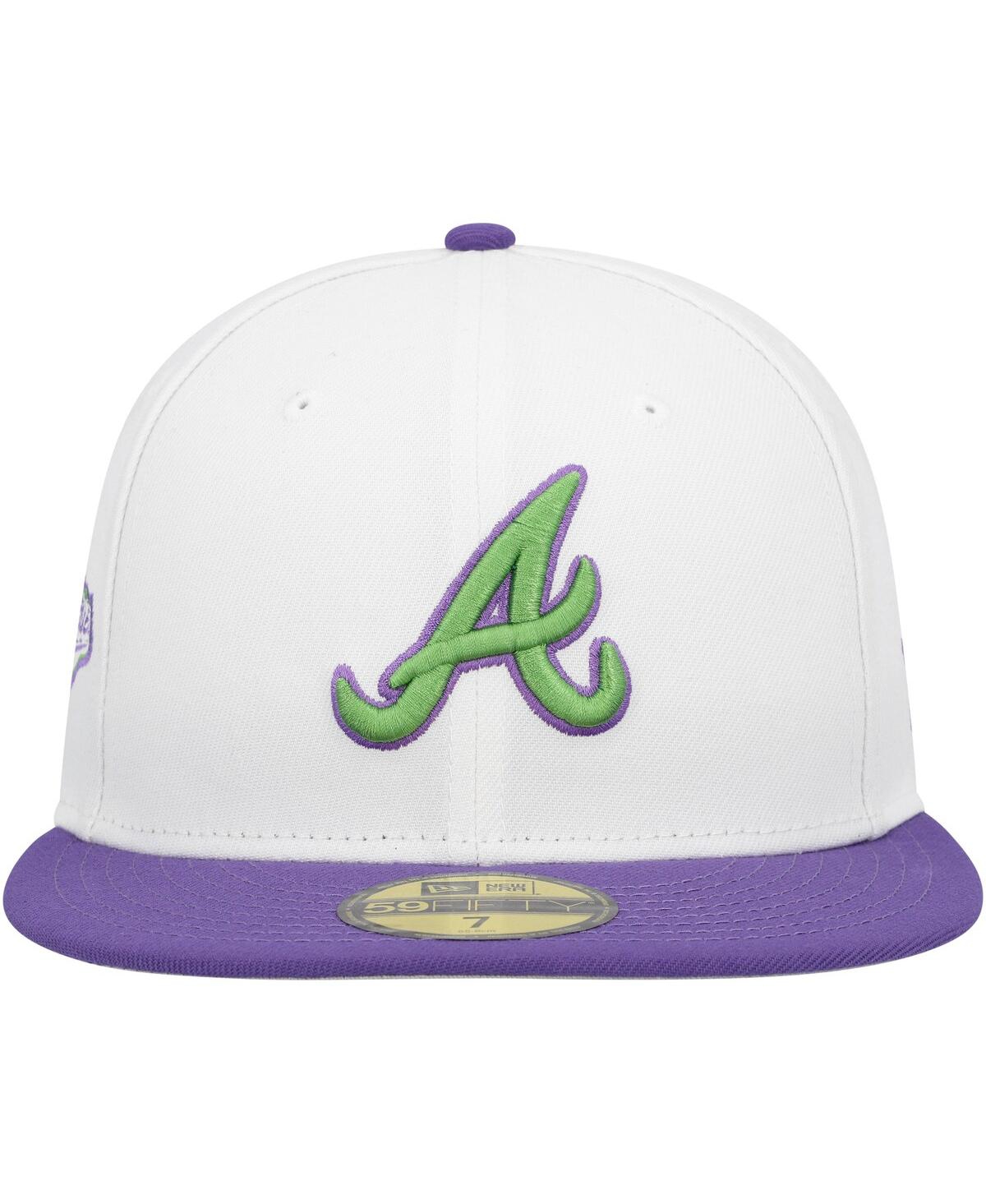 Men's New EraAtlanta Braves Side Patch 59FIFTY Fitted Hat - White