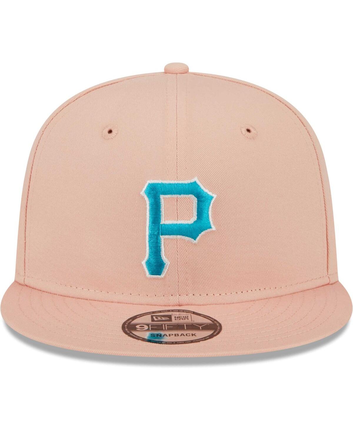 Shop New Era Men's  Pink Pittsburgh Pirates Sky Aqua Undervisor 9fifty Snapback Hat