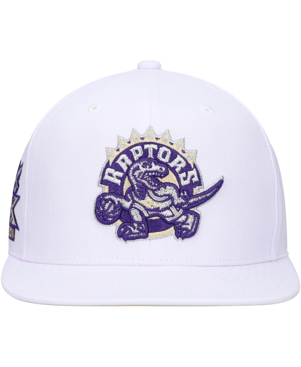 Shop Mitchell & Ness Men's  White Toronto Raptors Hardwood Classics Soul Snapback Hat