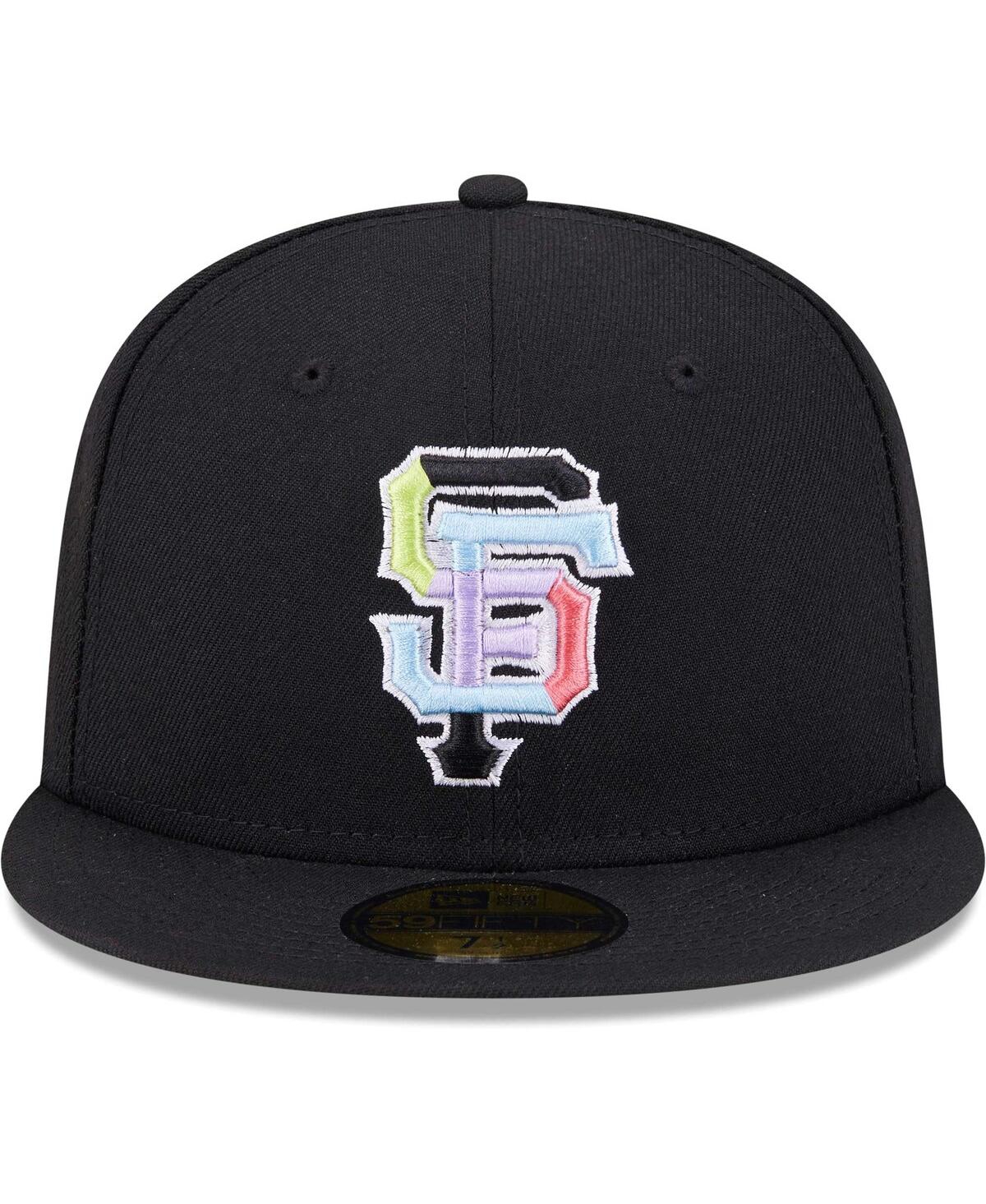 Shop New Era Men's  Black San Francisco Giants Multi-color Pack 59fifty Fitted Hat