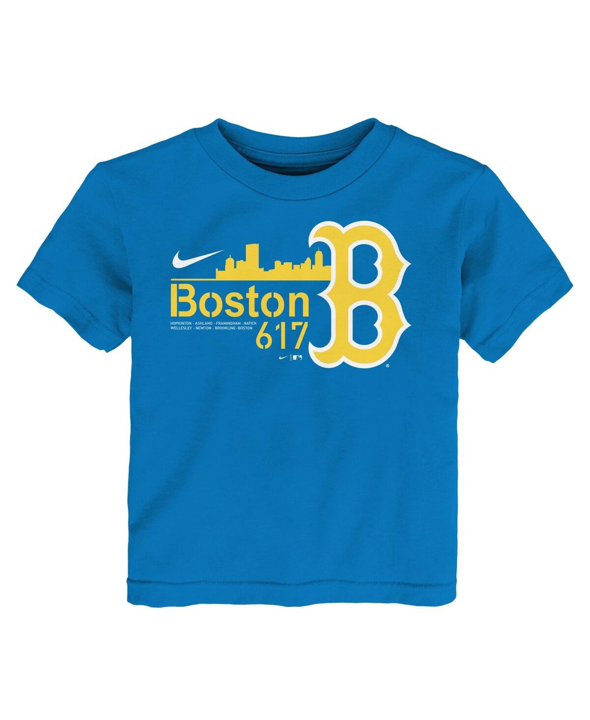Shop Nike Toddler Boys And Girls  Blue Boston Red Sox City Connect Graphic T-shirt