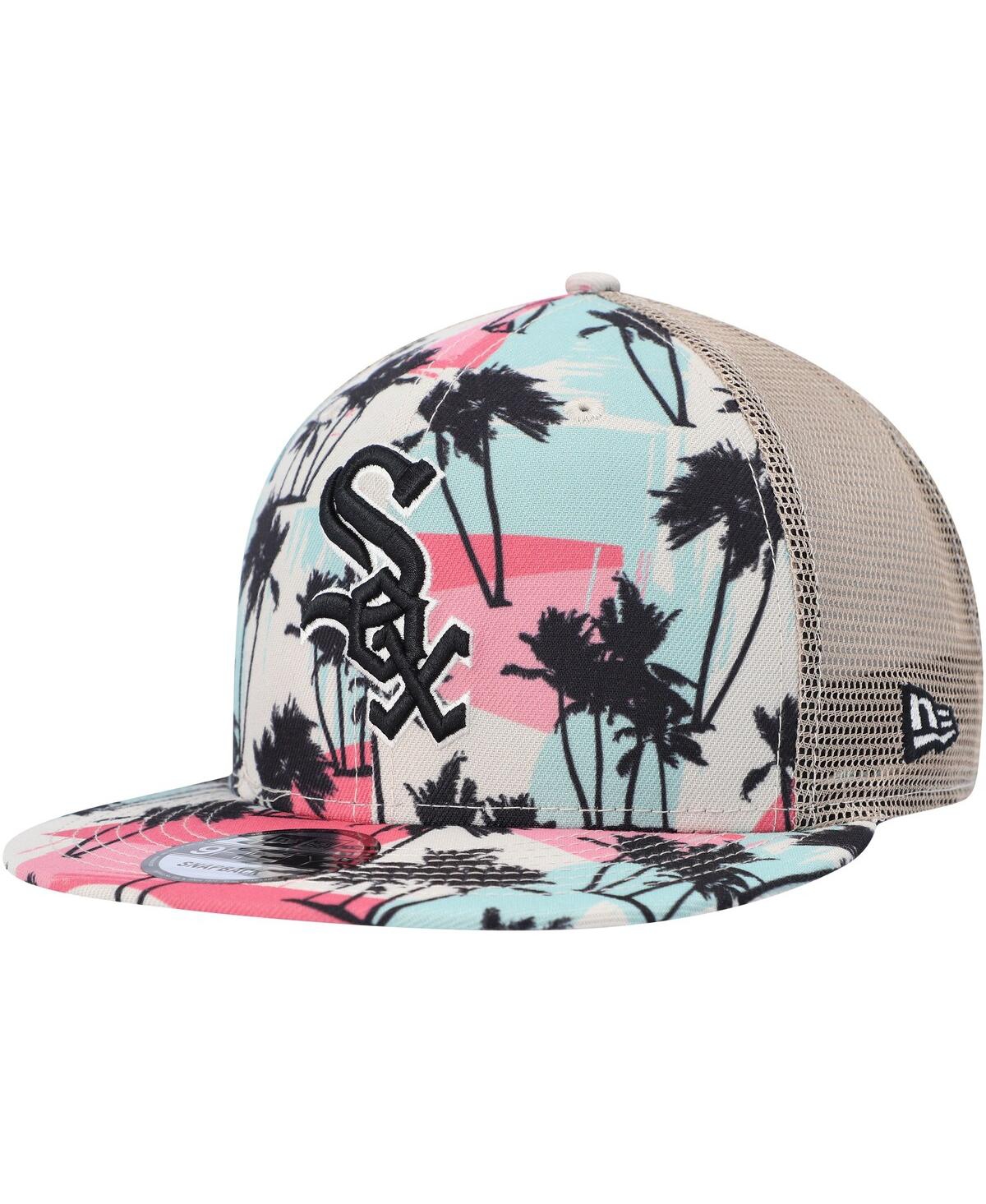 New Era Men's  Natural Chicago White Sox Retro Beachin' Trucker 9fifty Snapback Hat In Natural