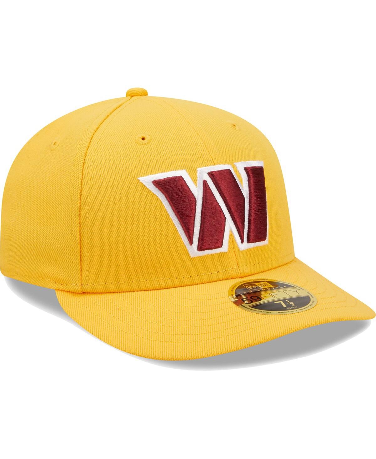 Shop New Era Men's  Gold Washington Commanders Omaha Low Profile 59fifty Fitted Hat