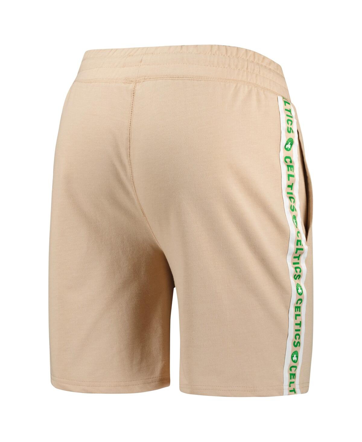 Shop Concepts Sport Men's  Tan Boston Celtics Team Stripe Shorts